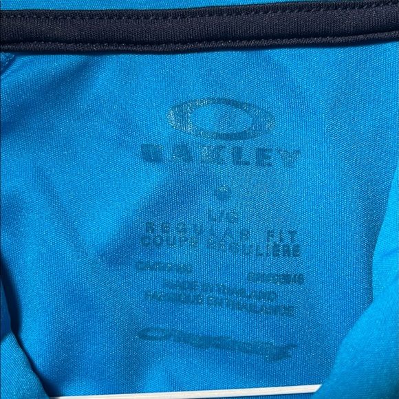 Men’s Oakley Regular Fit Large Polo Shirt Short Sleeve Logo Blue. - Picture 4 of 4